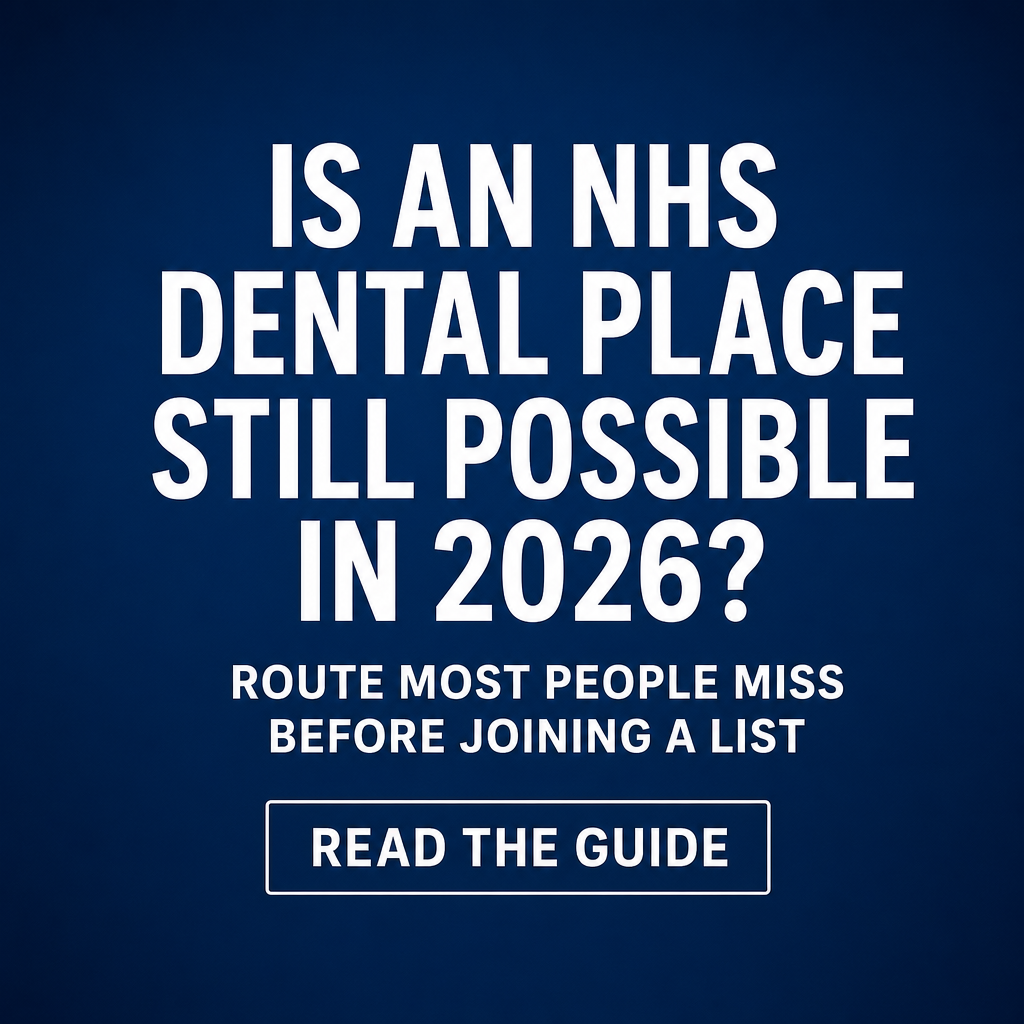 Brainy Searches Facebook ad: Getting an NHS dental place in 2026 and navigating…