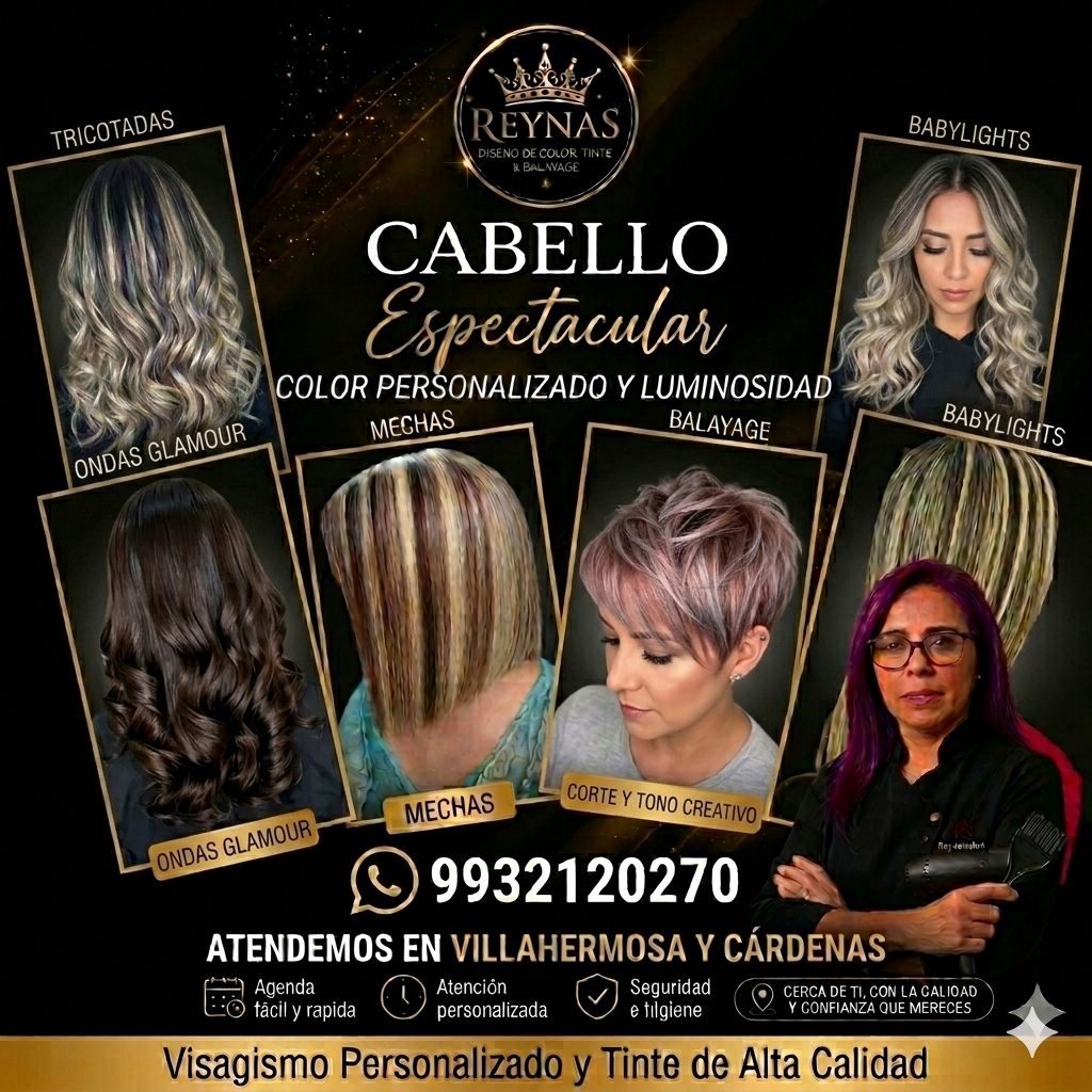 ReynaSalon Facebook ad: Promoción en Diseño de color
