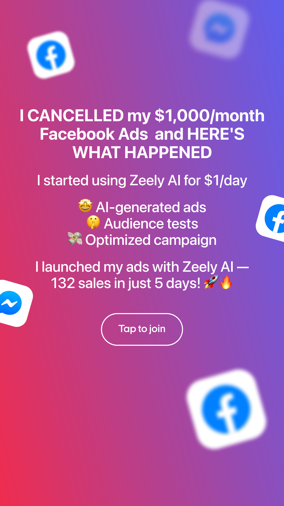 Zeely: Grow Sales with AI Facebook ad