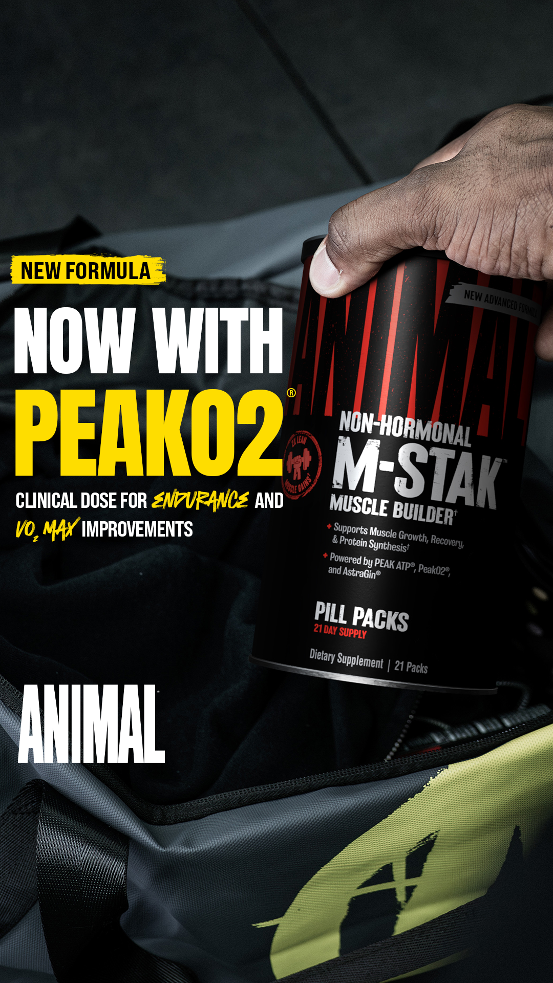The Official Animal Pak page Facebook ad