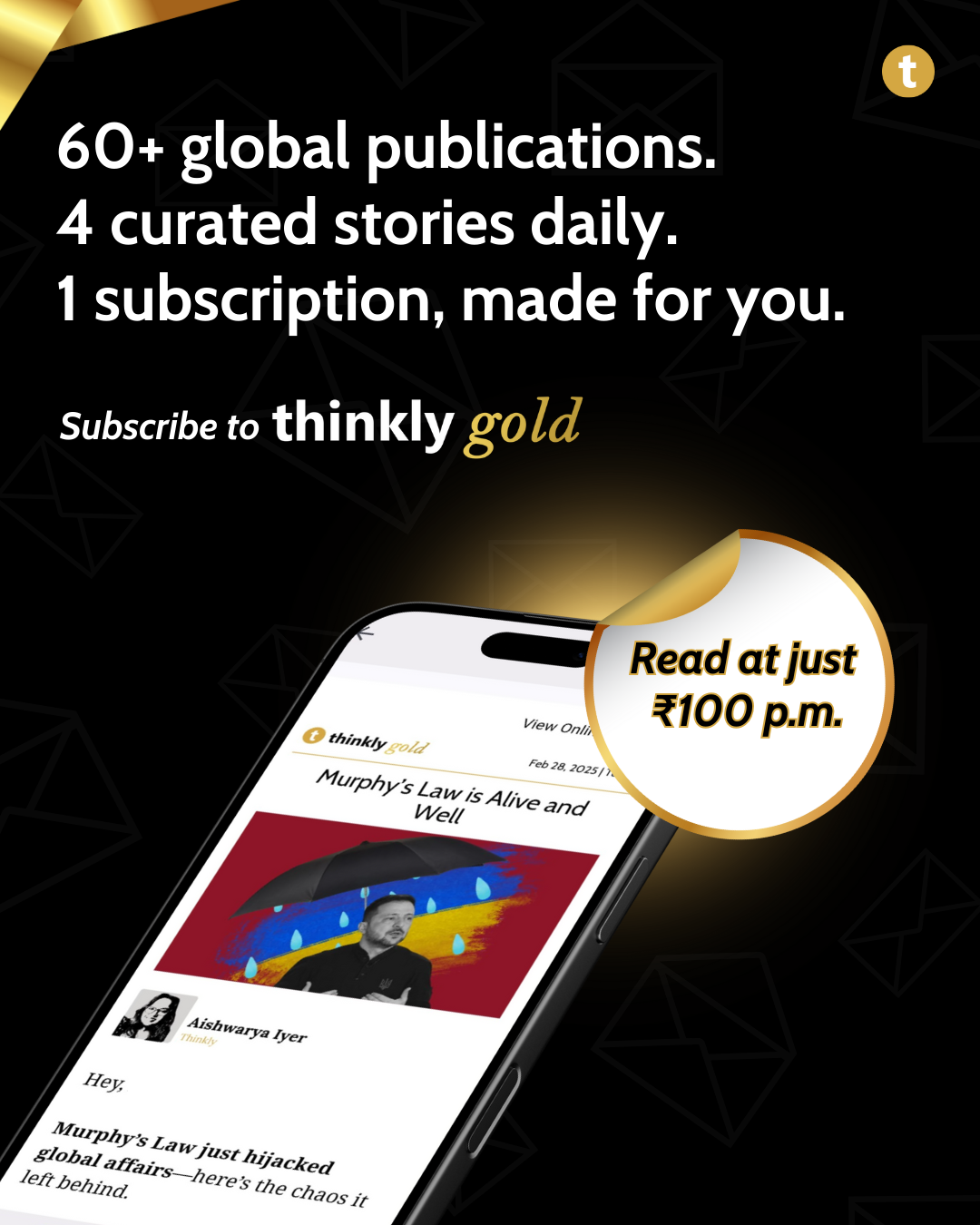 Thinkly Facebook ad: Only ₹1000/year.