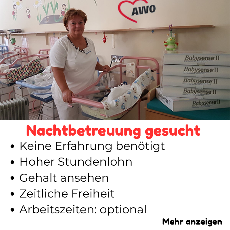 Fundora Facebook ad: Nachtdienst in der Pflege in Deutschland