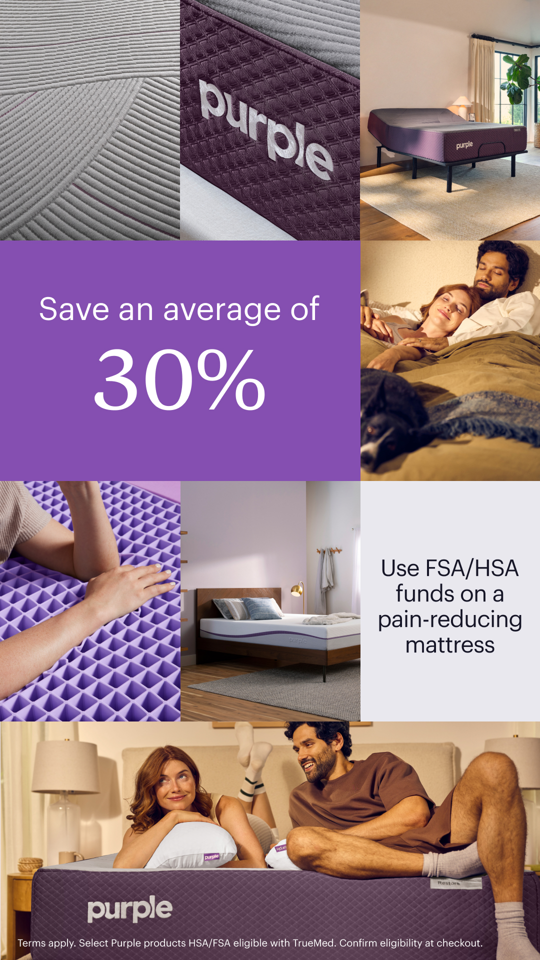 Purple Facebook ad