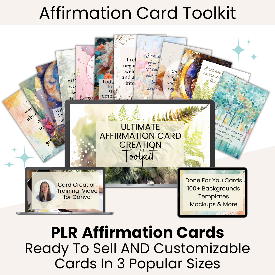 Crystal Clear Funnels Facebook ad: PLR Affirmation Card Toolkit