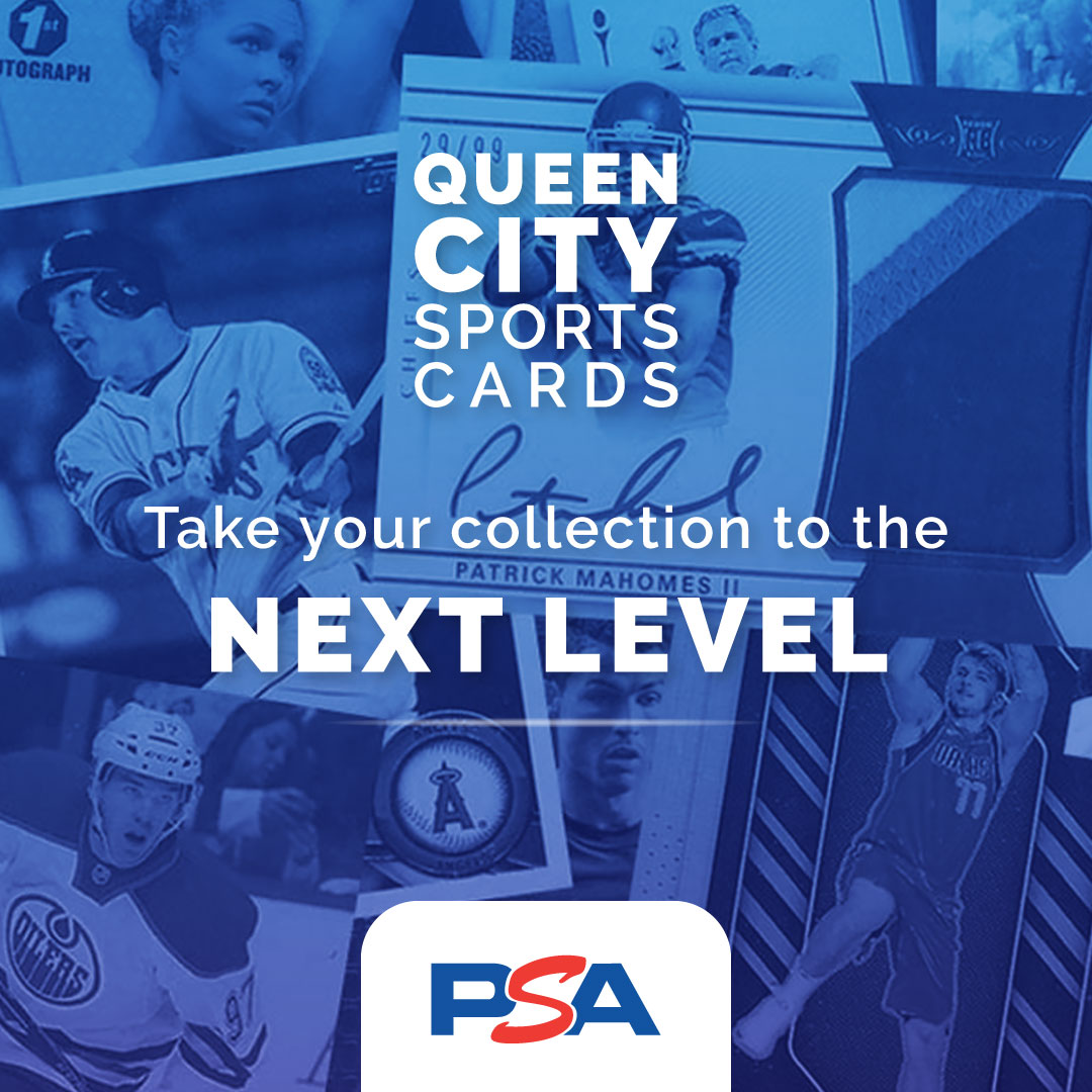 Queen City Sports Cards Facebook ad: Turn Your Sports and Pokemon Cards into Certified Gold!