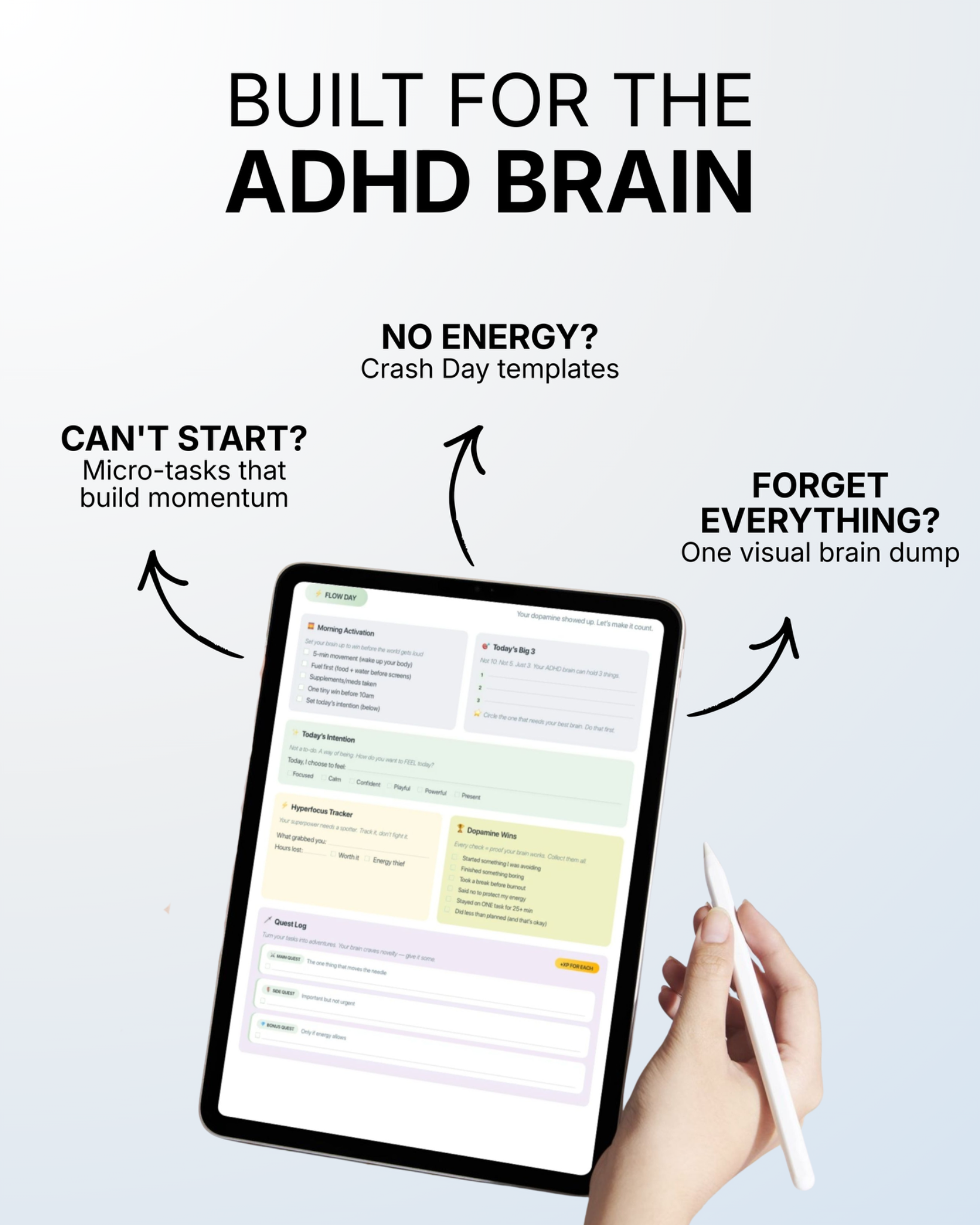 Dopamine Planner Facebook ad: Every feature exists because the creator needed it
