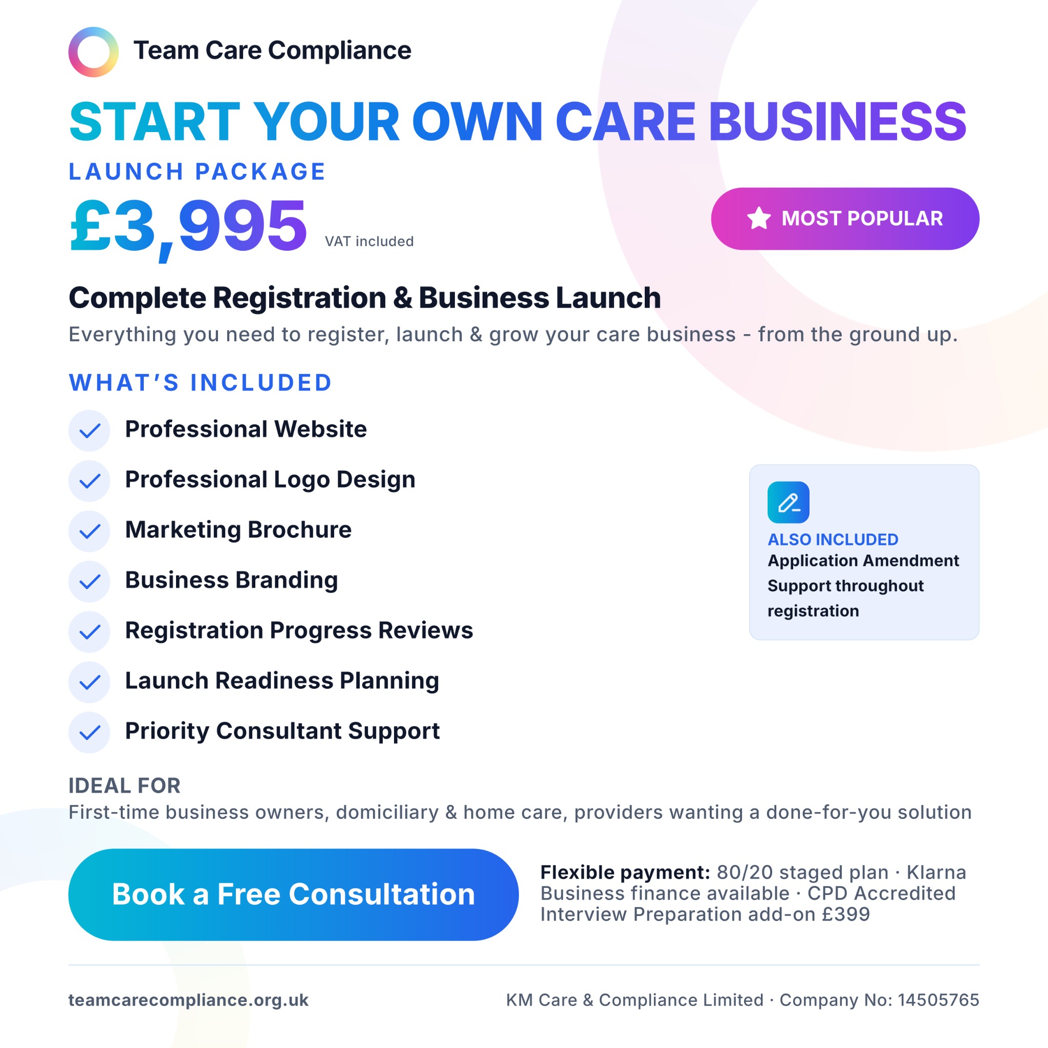Team Care Compliance Consultant Facebook ad: Book your free consultation