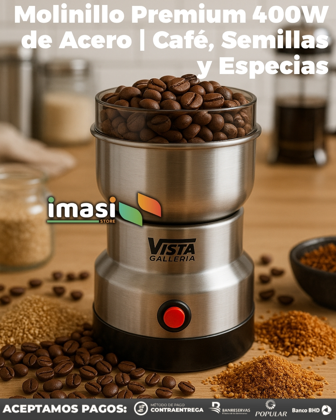 IMASI RD STORE Facebook ad: Sabor fresco en segundos con 400W de potencia