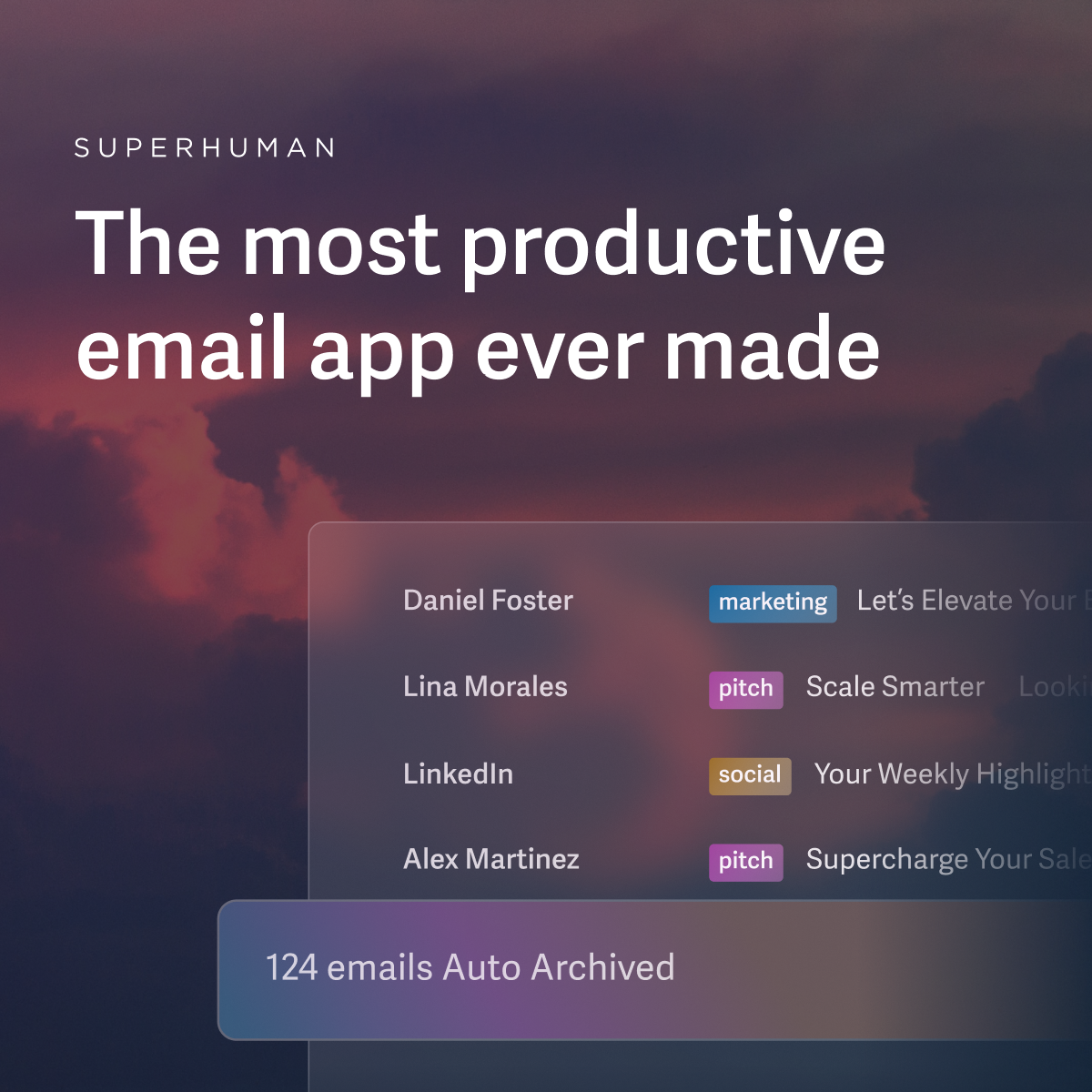 Superhuman Mail Facebook ad