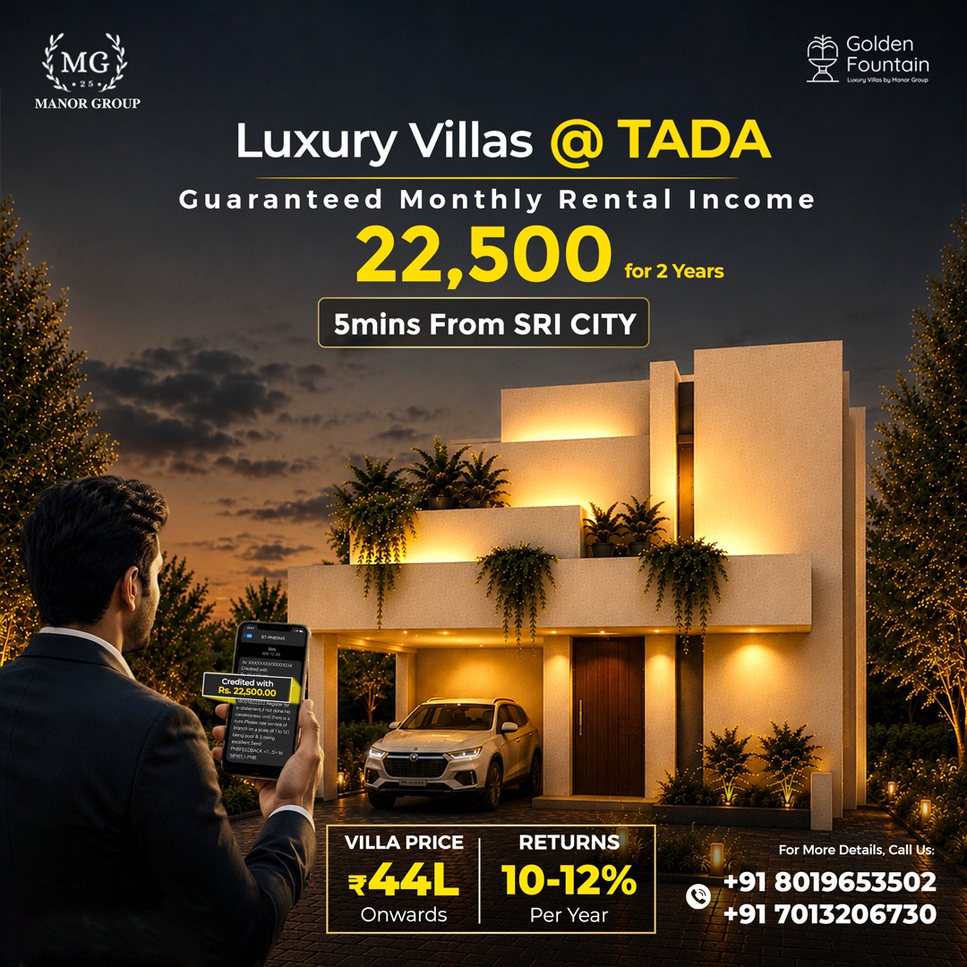 Manor Group Facebook ad: Own a Villa That Pays You ₹22,500 Every Month