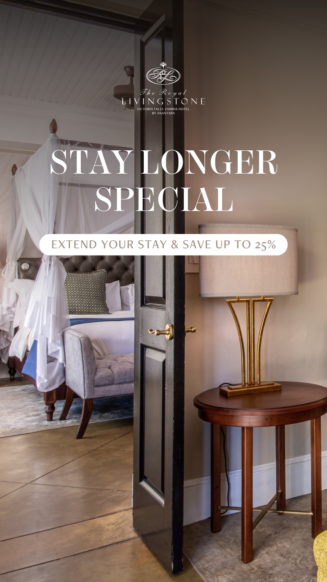 The Royal Livingstone Victoria Falls Zambia Hotel by Anantara Facebook ad