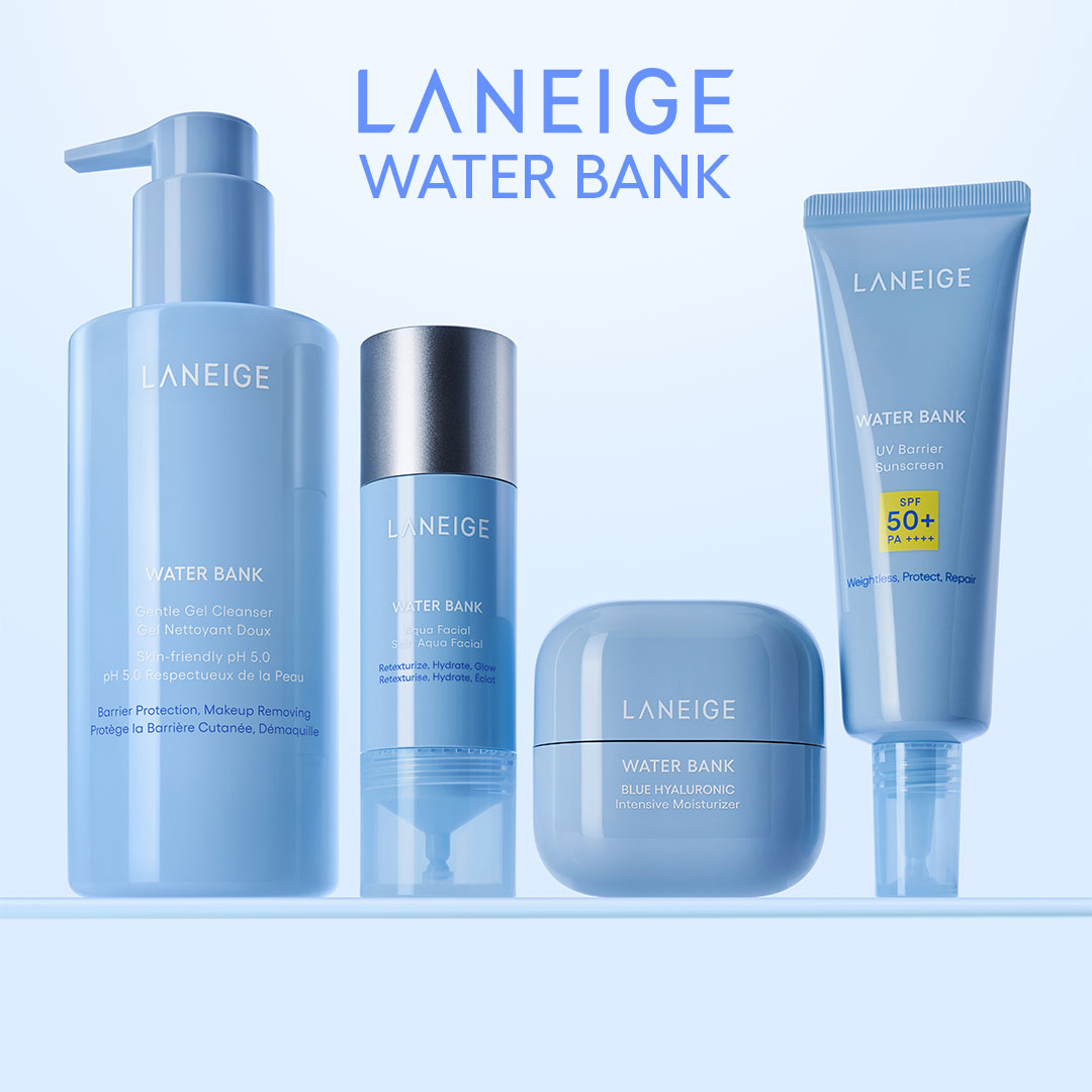 Laneige UK Facebook ad: Discover the LANEIGE Water Bank range for long-lasting…