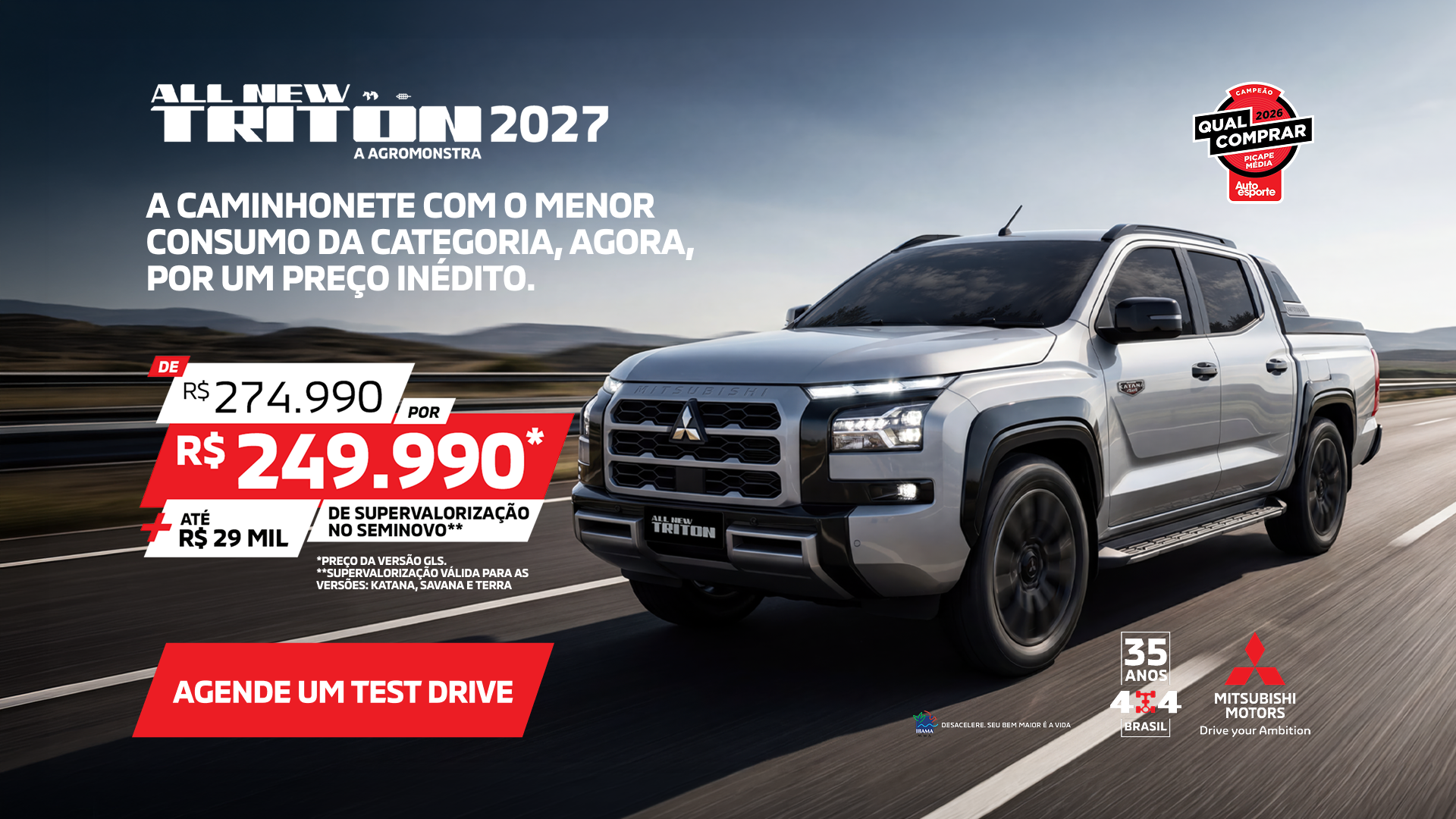 Mitsubishi Motors Brasil Facebook ad from Jul 3, 2026