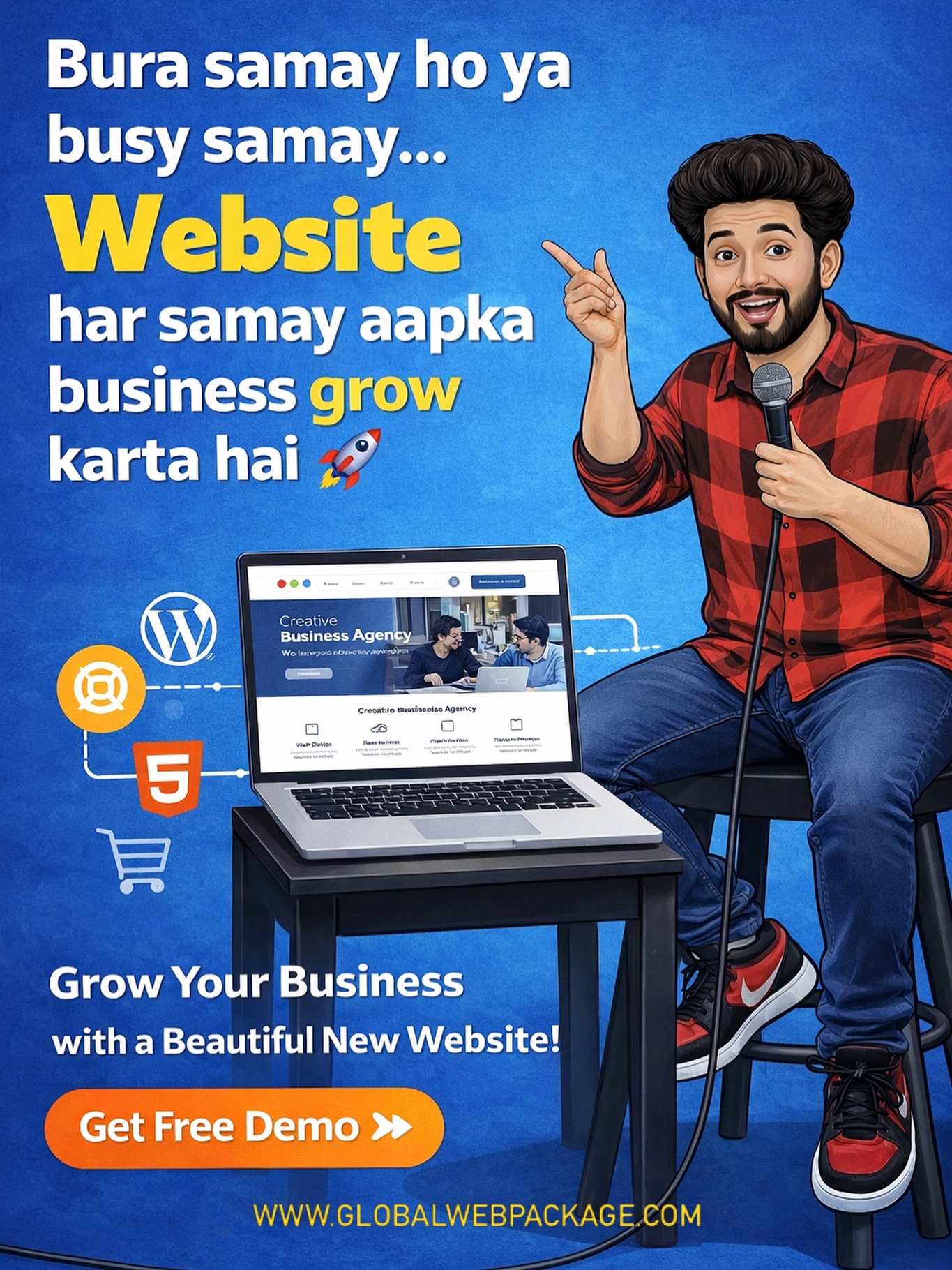 Global Web Package Pvt. Ltd. Facebook ad: Har samay growth chahiye?