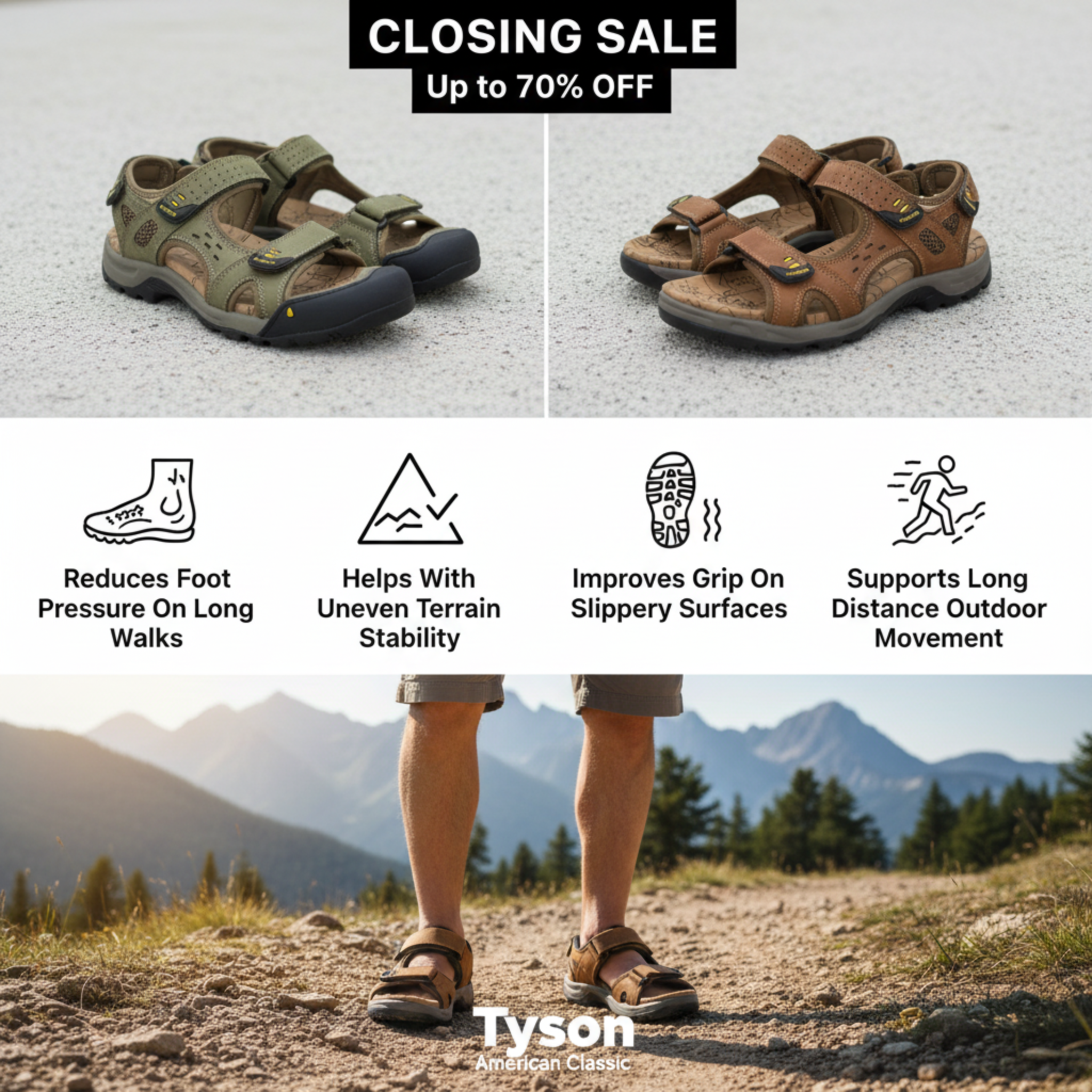 Tyson American Classic Facebook ad: Walk Without Foot Pain Again