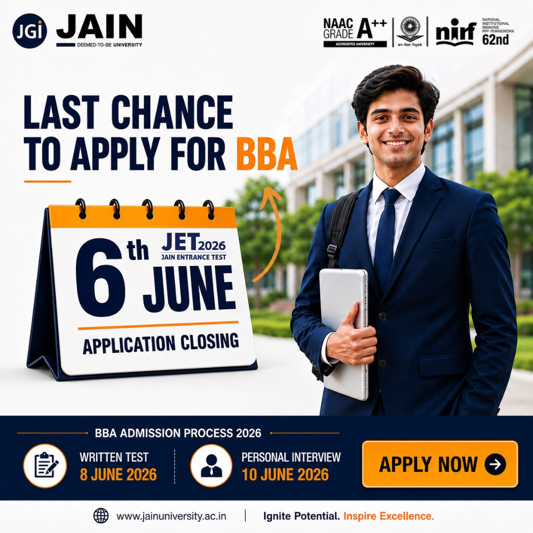 Jain University - Under Graduate Programs Facebook ad