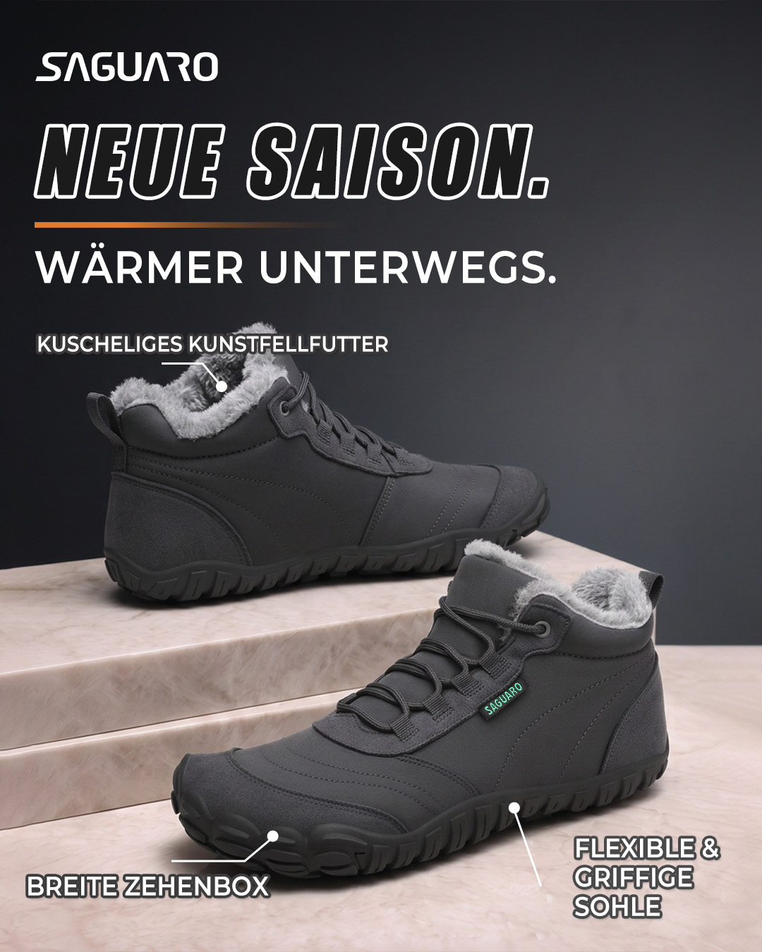 Saguaro De Facebook ad: Neue Saison. Wärmer unterwegs.