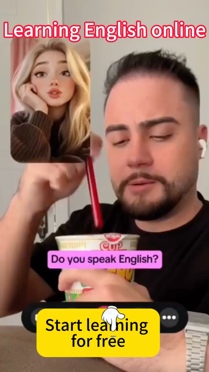 Info Center Facebook ad: Online English Course