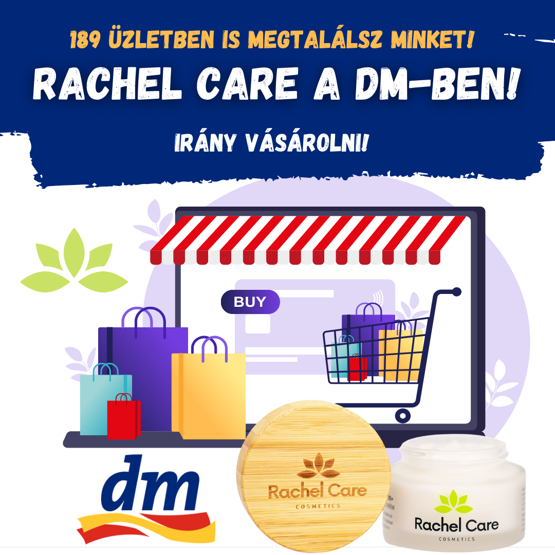 Rachel Care Cosmetics Facebook ad: Vásárolj a dm-ben!