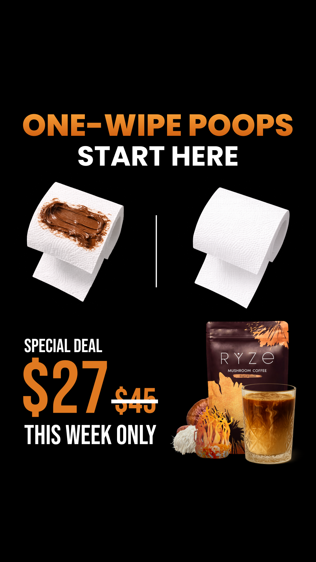 RYZE Superfoods Facebook ad