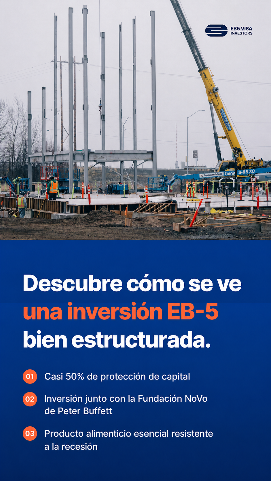 EB-5 Visa Investors Facebook ad: La mayoría de los proyectos EB-5 dependen de…
