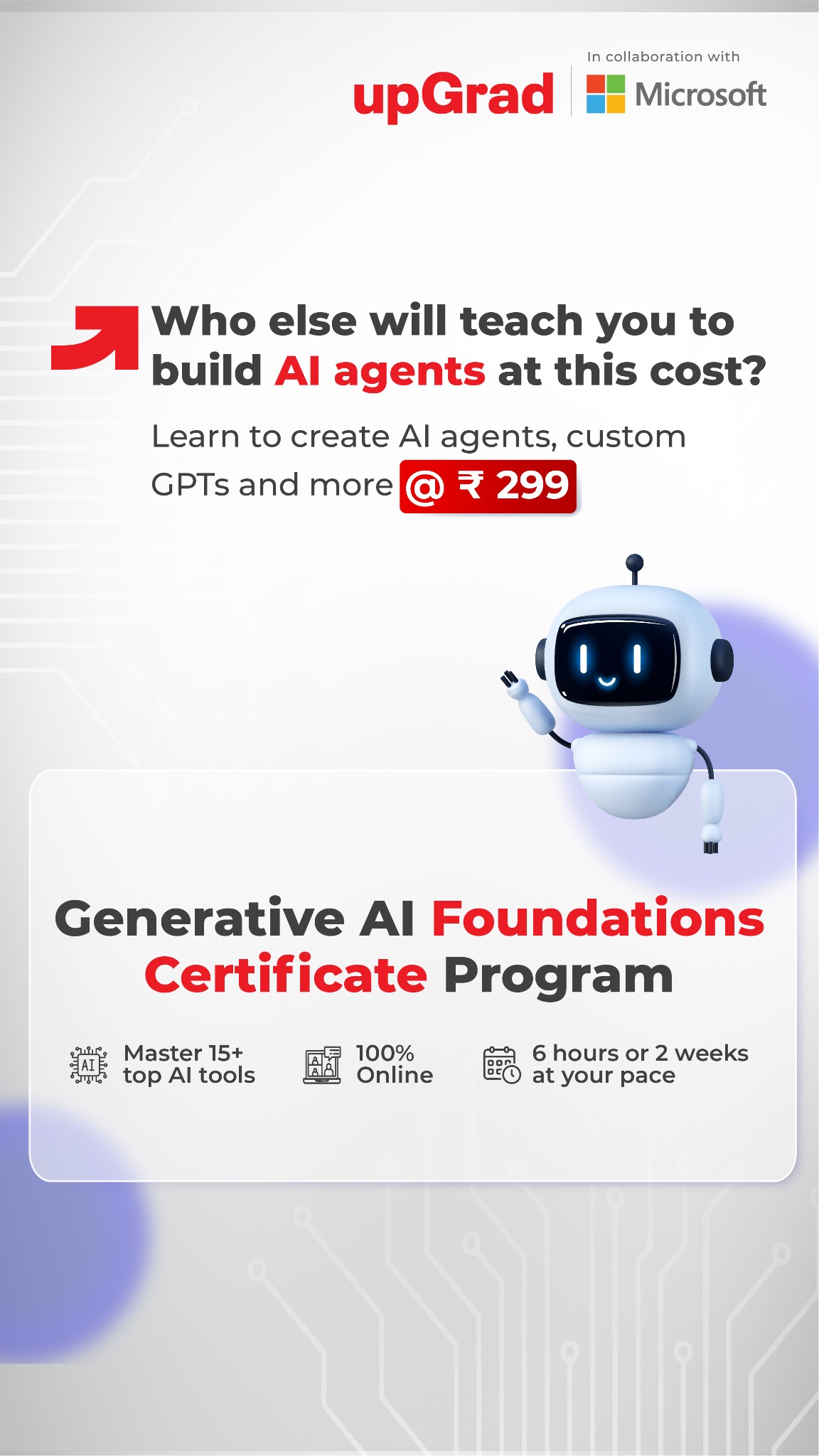 upGrad Facebook ad