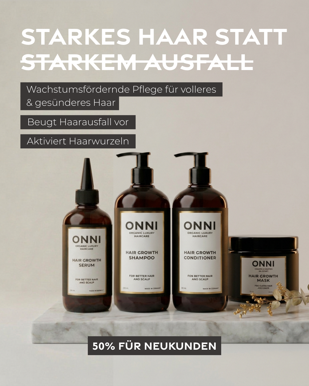 ONNI - Organic Luxury Haircare Facebook ad