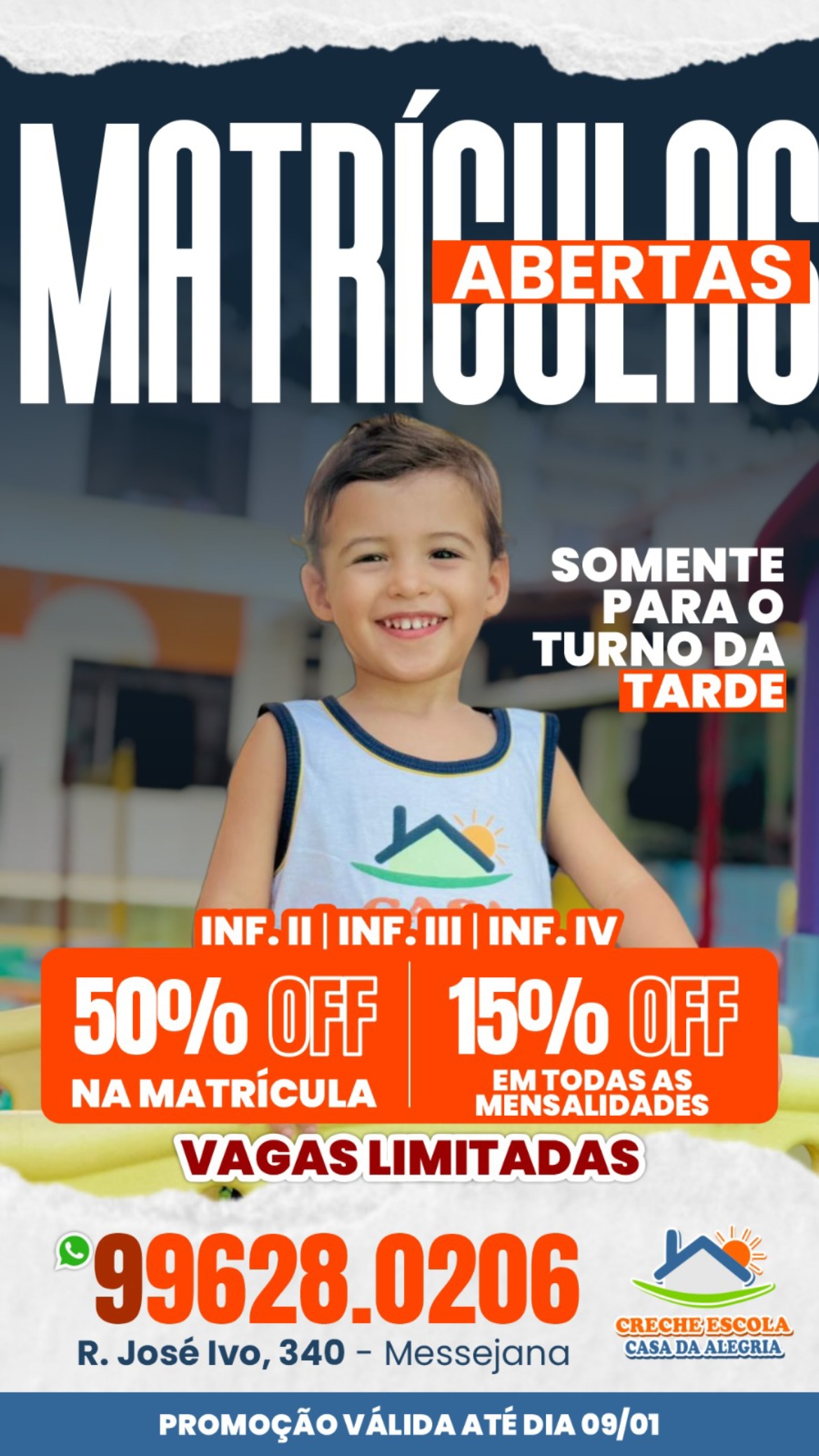 Creche Escola Casa da Alegria Facebook ad: casadaalegria - Link in Bio & Creator Tools | Beacons