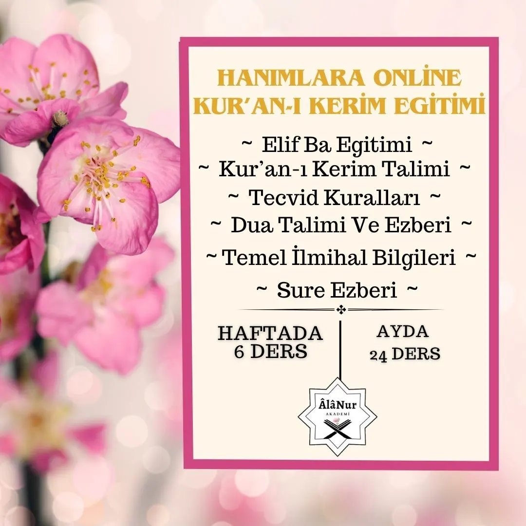 Alanur Akademi Facebook ad: Çok kıymetli hanımefendiler