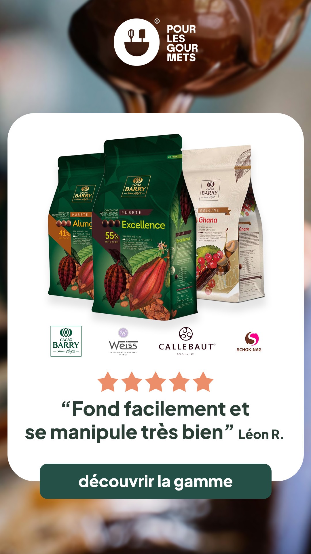 Pour les Gourmets Facebook ad from Feb 17, 2025