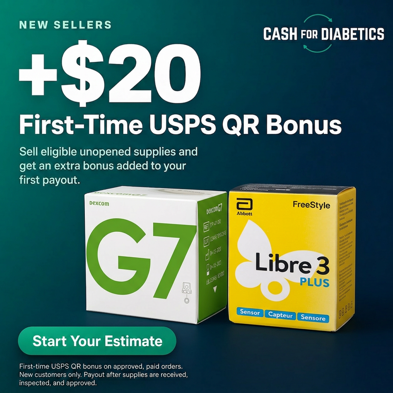 Cash for Diabetics Facebook ad