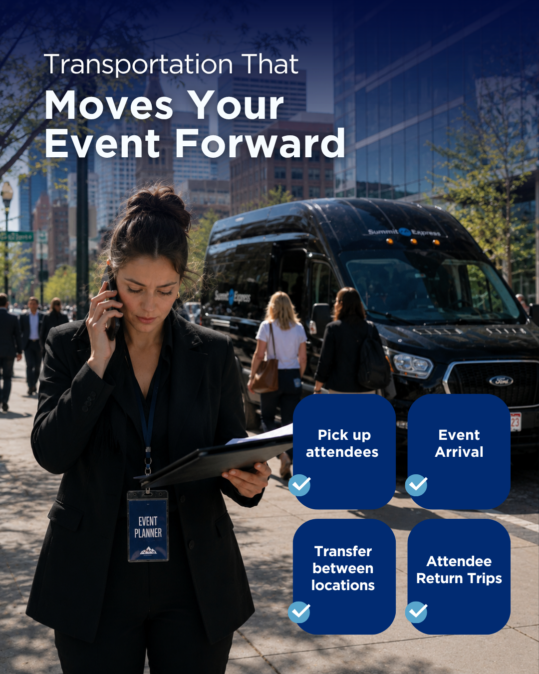 Summit Express Facebook ad: Your Event Has Enough Moving Parts.