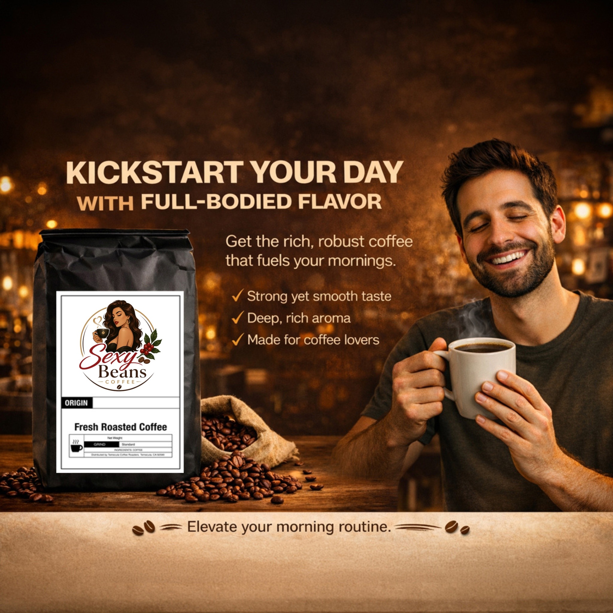 Sexy Beans Coffee Facebook ad: sexybeanscoffee.com
