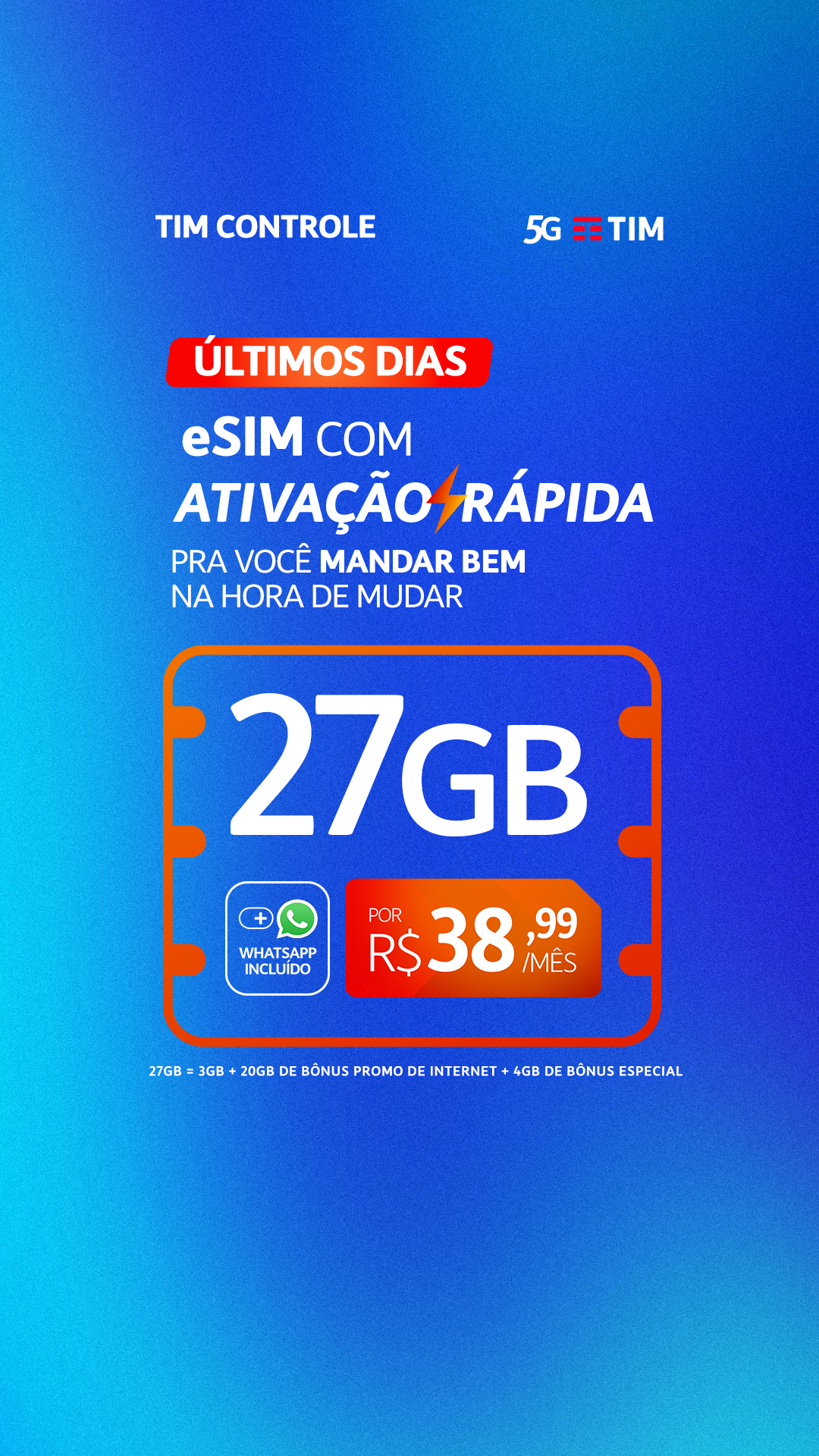 TIM Brasil Facebook ad from Jul 31, 2026