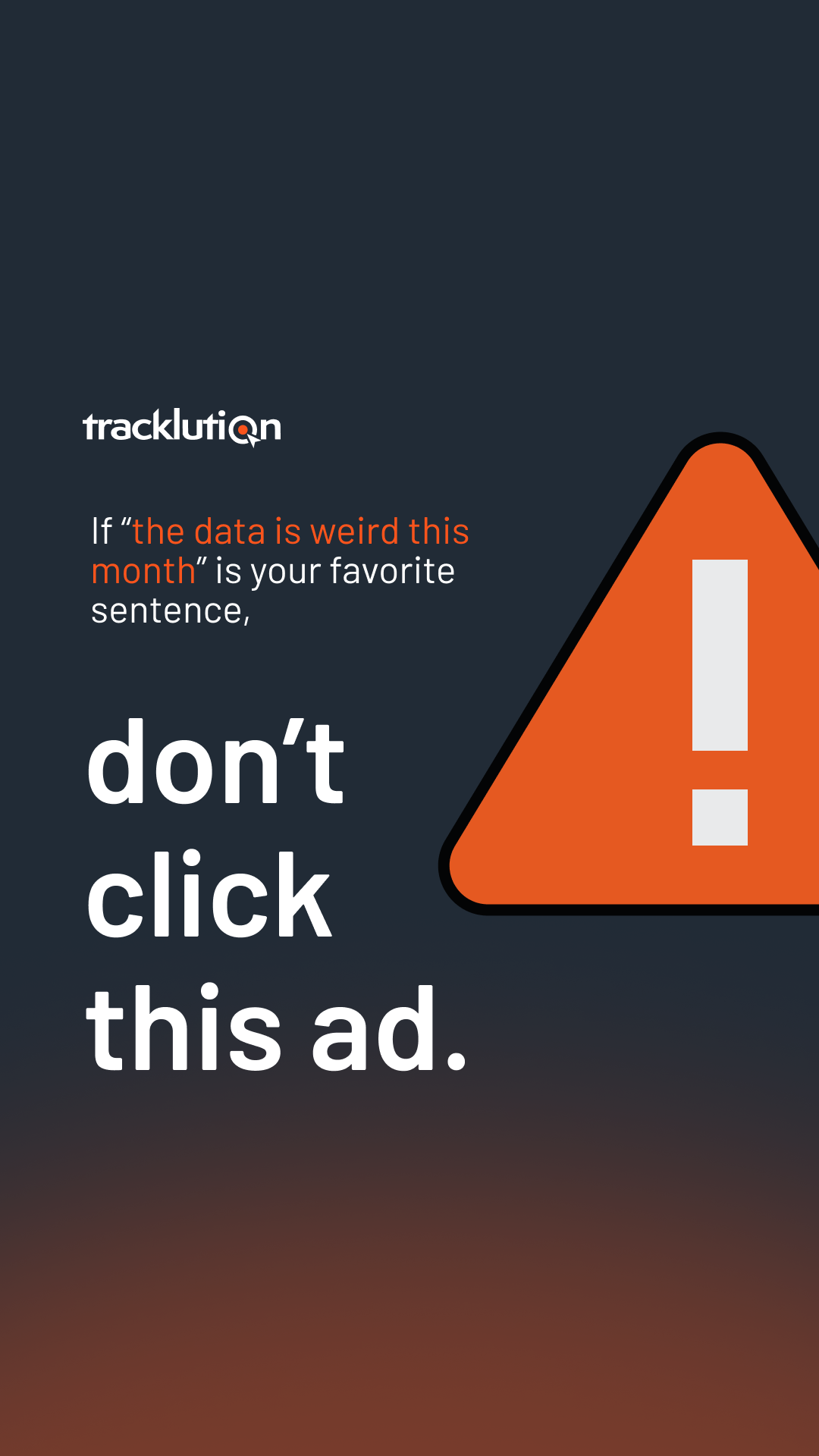 Tracklution Facebook ad