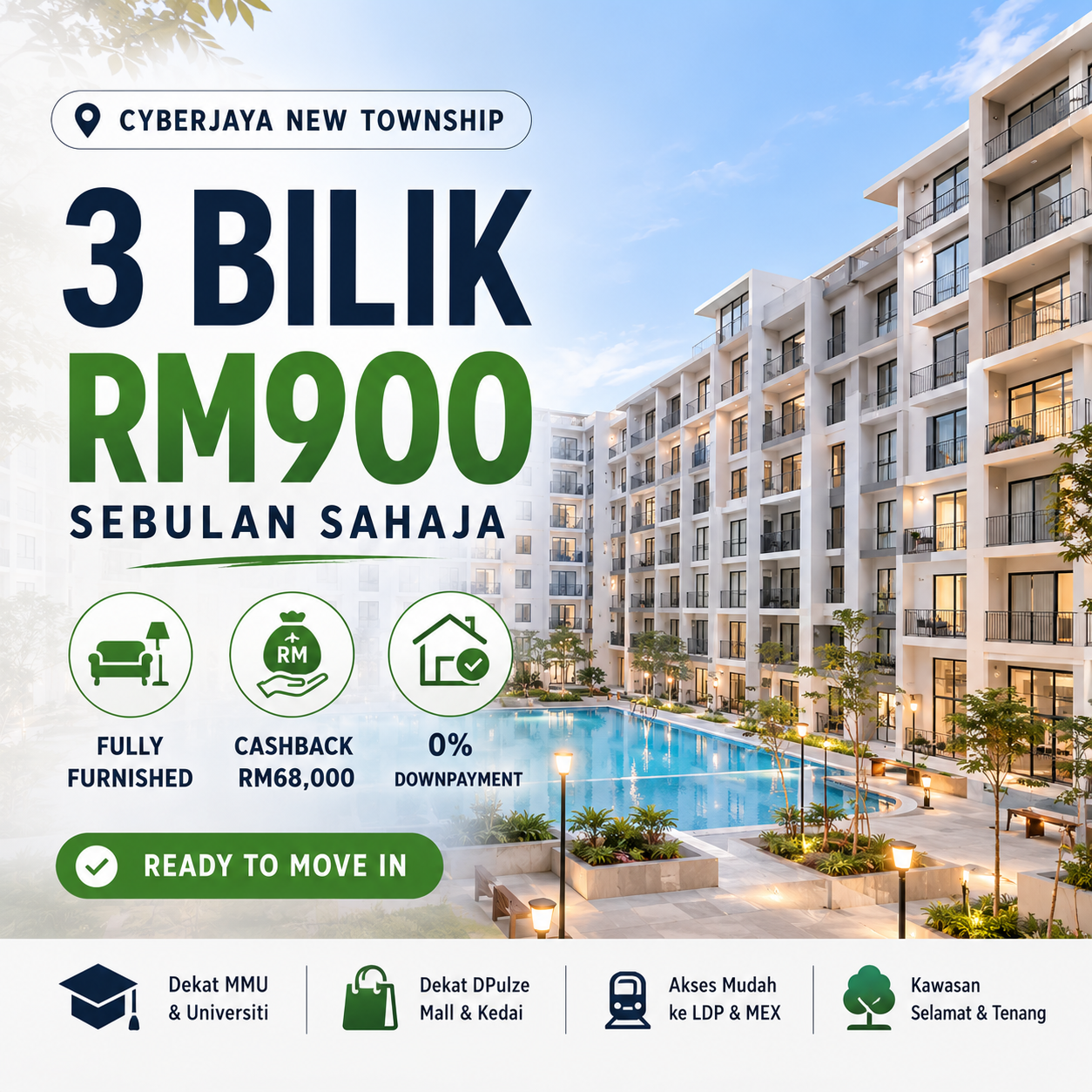 DreamScape Realty Facebook ad: Condo Ready Move In Cyberjaya