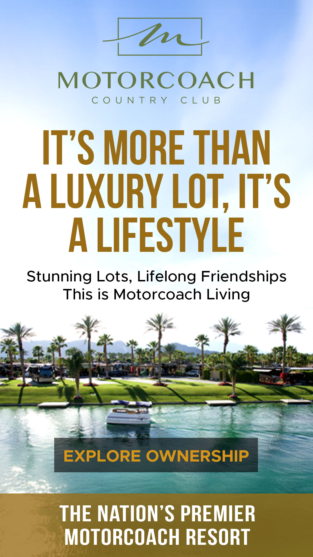 Motorcoach Country Club Facebook ad from May 27, 2026