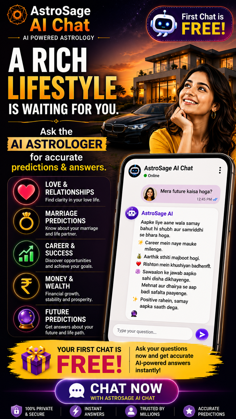 AstroSage AI Facebook ad