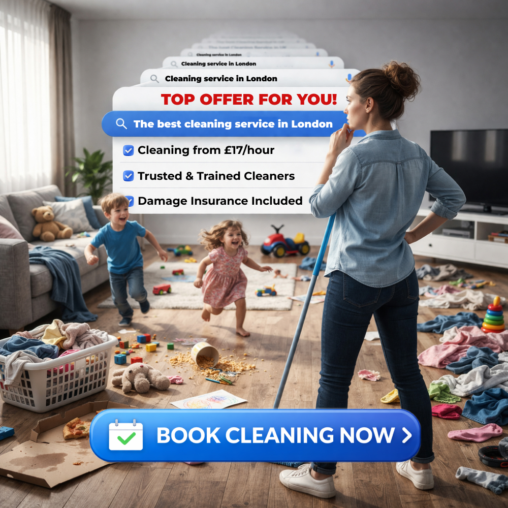 Marathon Group Facebook ad: Cleaning in London from £17/hour, save your time, not your…
