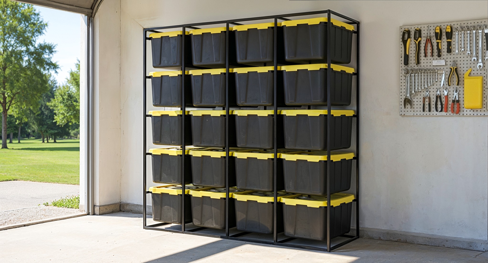 Jeff Hill Facebook ad: Rex Racks, Heavy-Duty Steel Tote Storage Rack (PATENT…