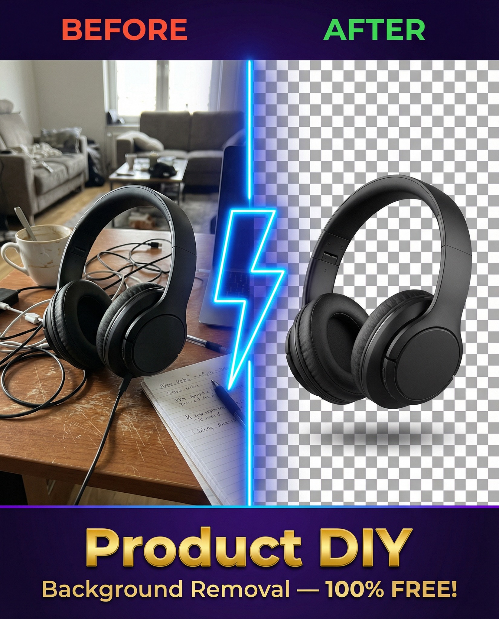 Product DIY Facebook ad: Product DIY, AI 一键生成电商广告图