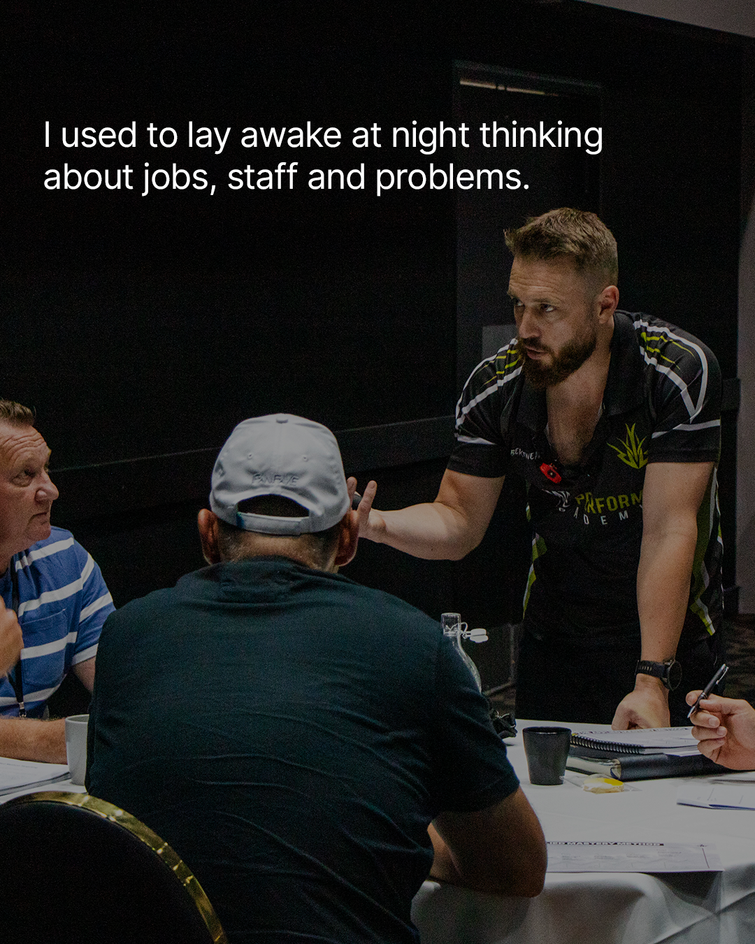 The Business Warrior Facebook ad: I was lying awake at night thinking about…