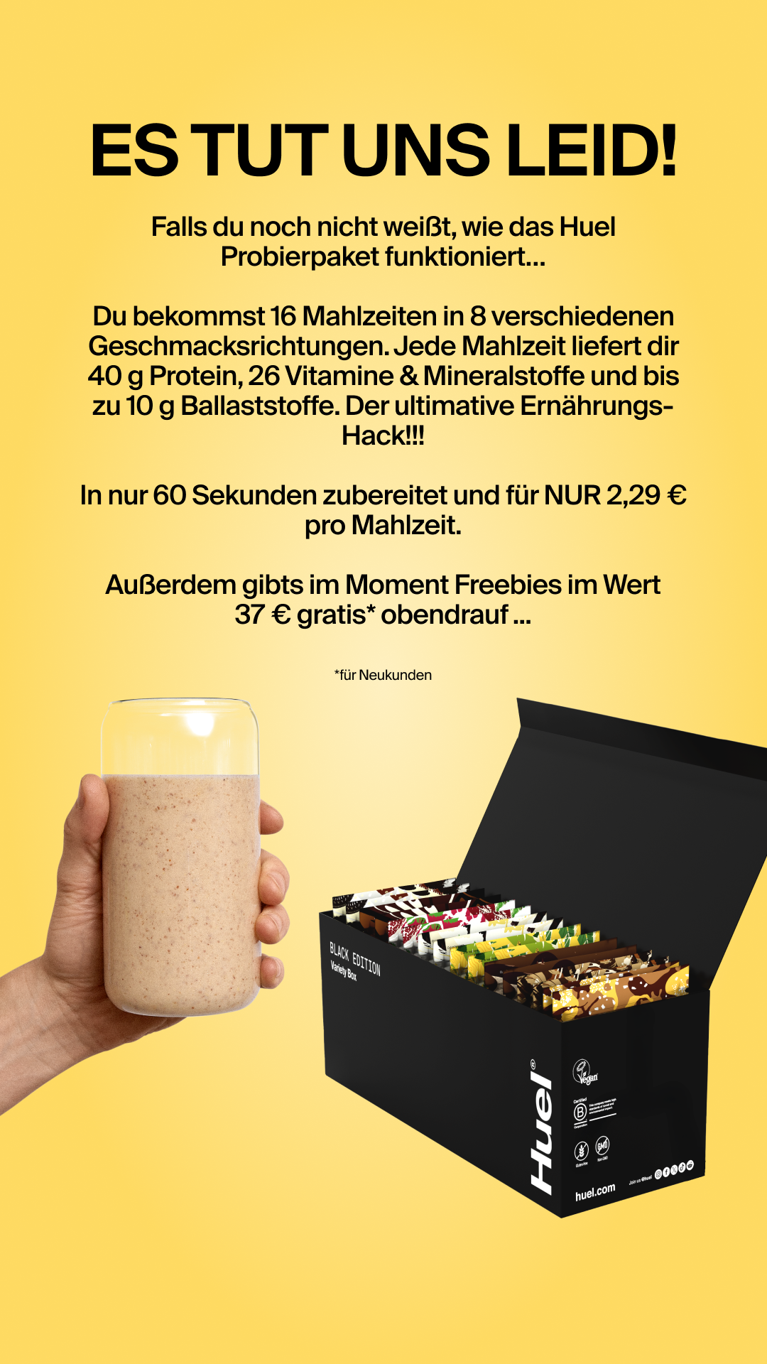 Huel Facebook ad