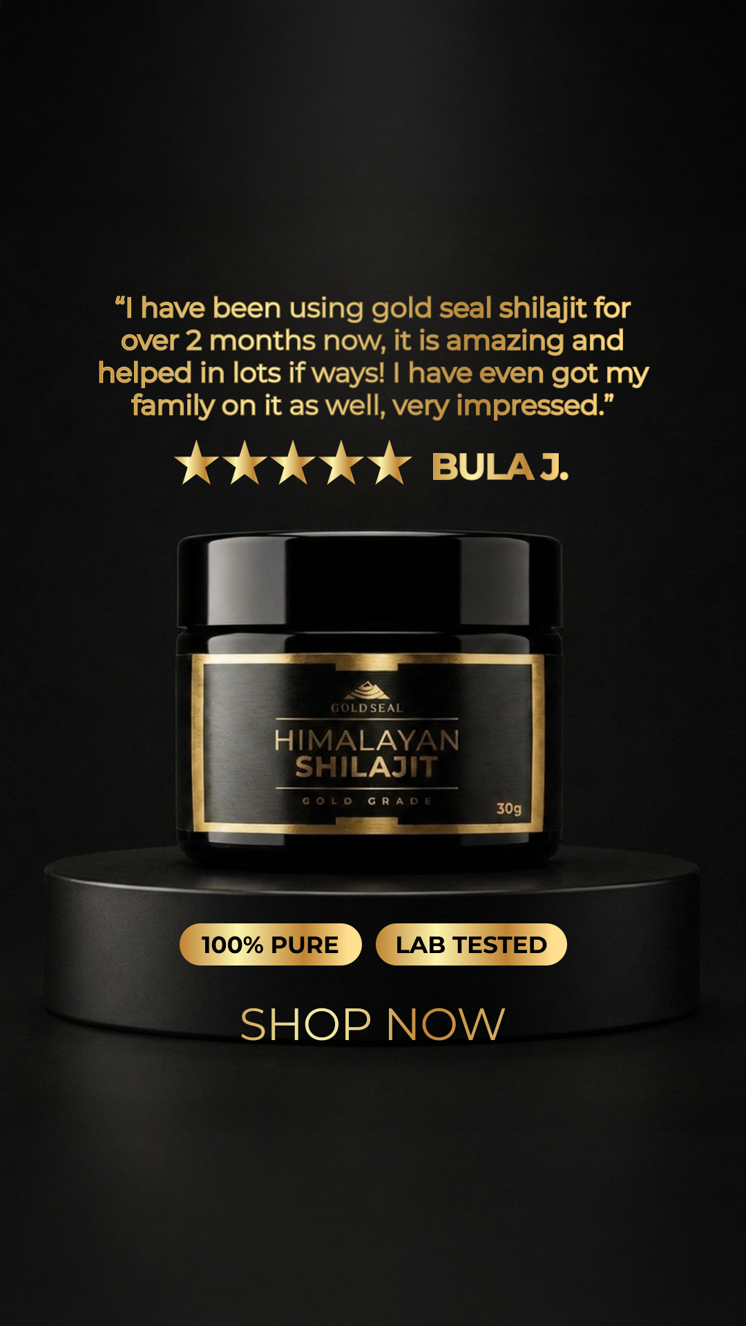 Gold Seal Shilajit Facebook ad
