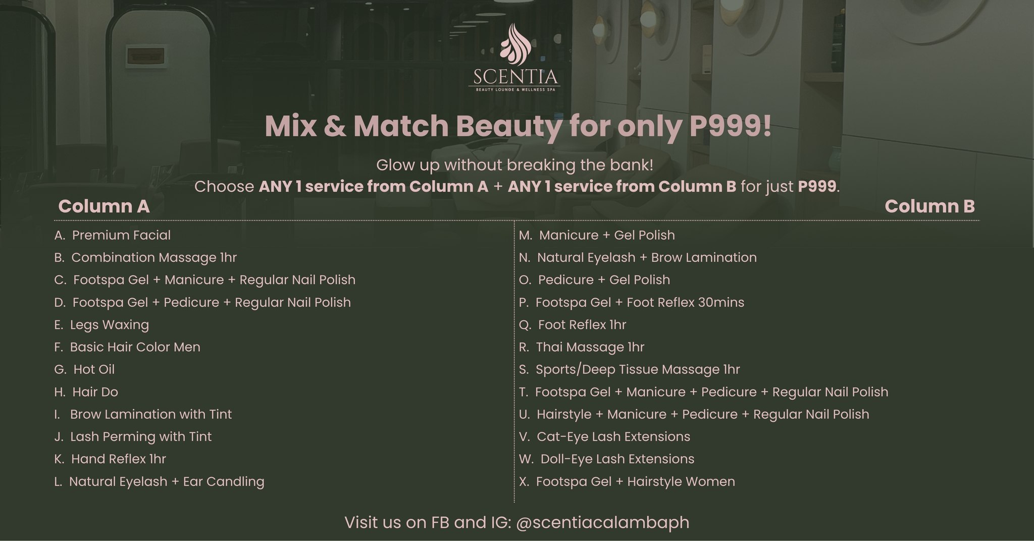 Scentia Beauty Lounge & Wellness Spa Facebook ad