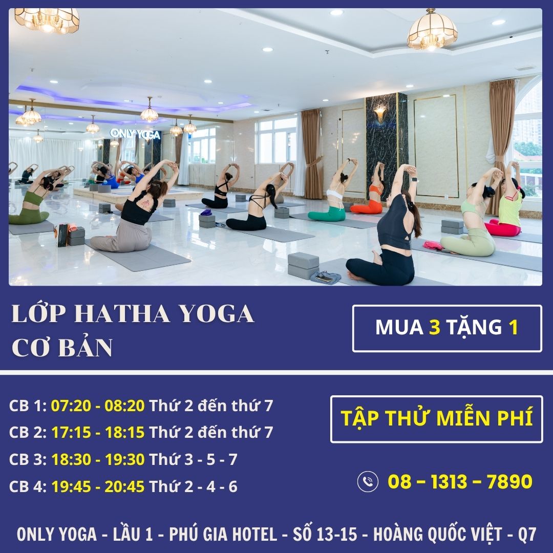 Only Yoga Facebook ad: Không gian rộng rãi, thoáng mát.
