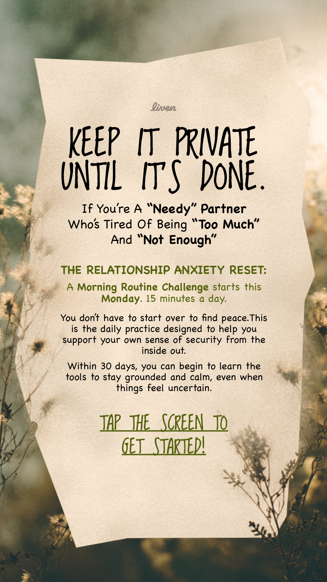 Self-Discovery Community Facebook ad