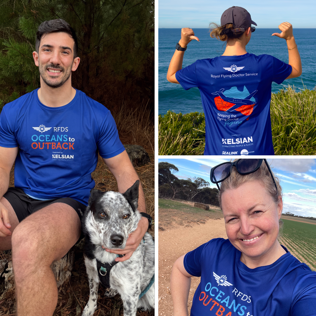 Royal Flying Doctor Service of Australia Facebook ad: FREE t-shirt + FREE entry