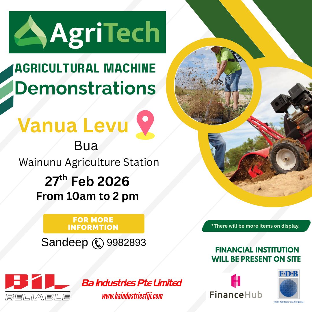 AgriTech Facebook ad: Agricultural Machine Demonstrations, Vanua Levu