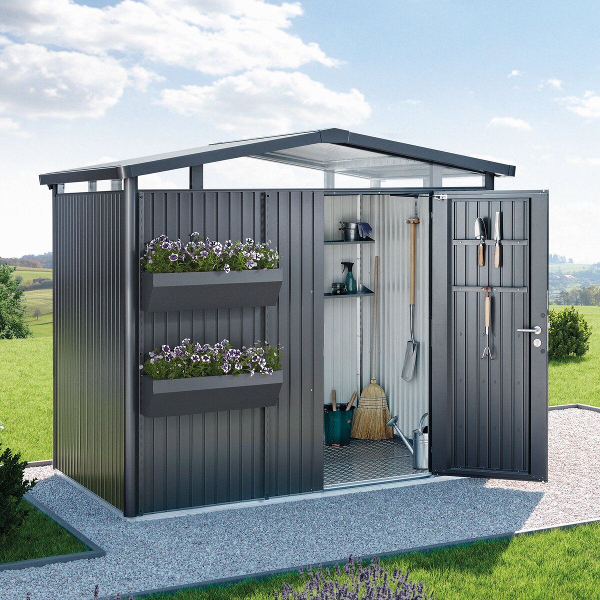 Biohort GmbH Facebook ad: Des abris de jardin aux pergolas: la qualité…